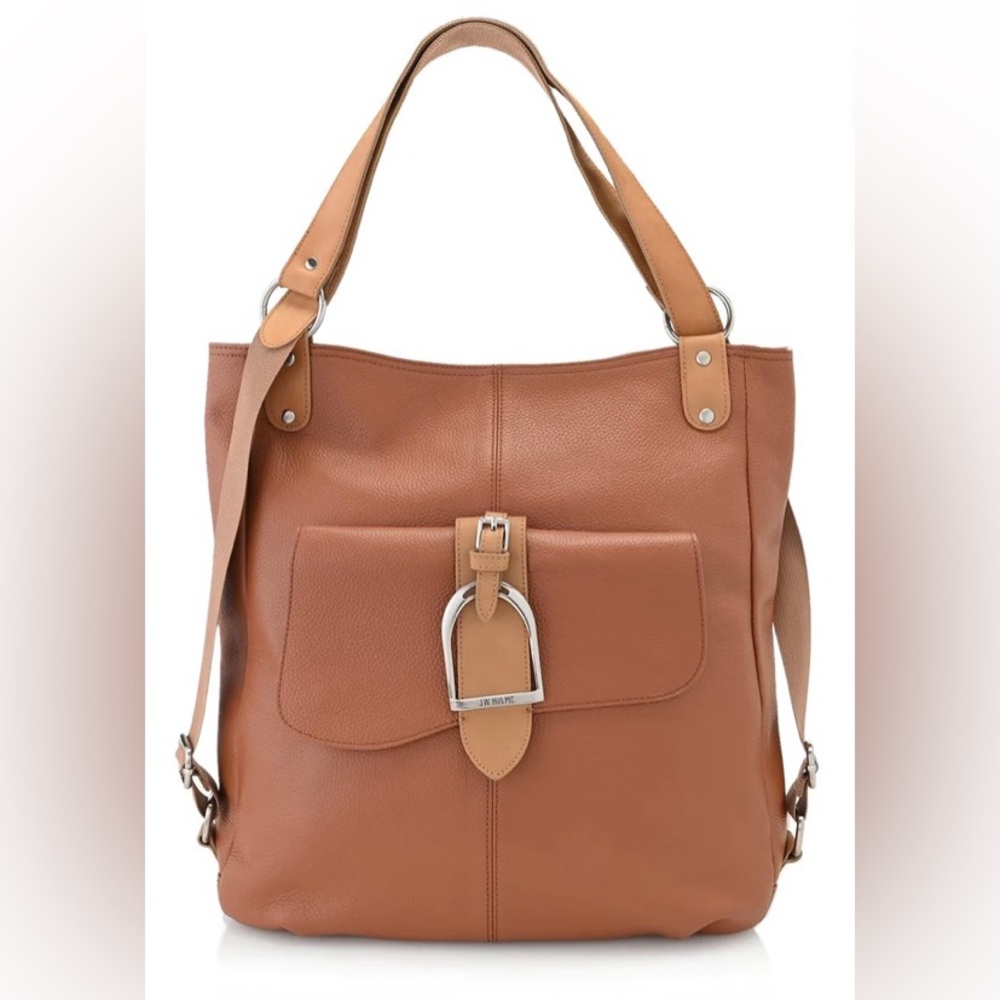 JW Hulme JULIA EQUESTRIAN LEATHER CONVERTIBLE HANDBAG BACKPACK Brand New